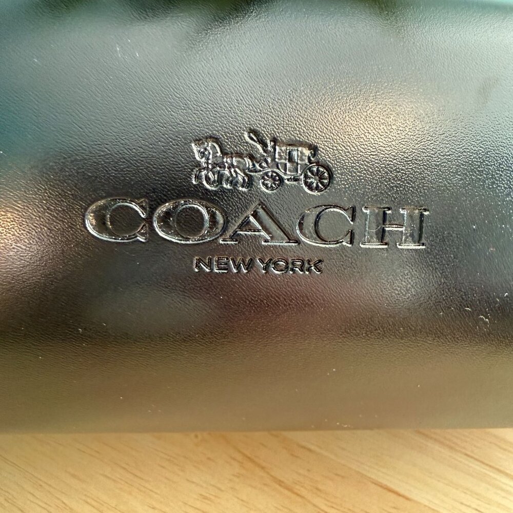 Coach Tortoise Sunglasses HC8280U L1116 XL Gold Cut Out Rims With Case & Papers - Picture 16 of 16